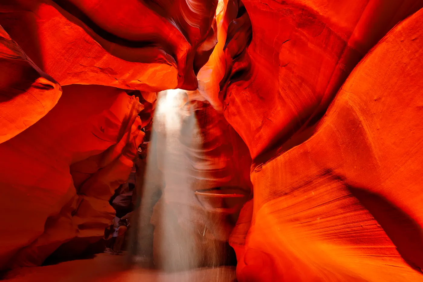 Sunlight beams inside Antelope Canyon, Arizona