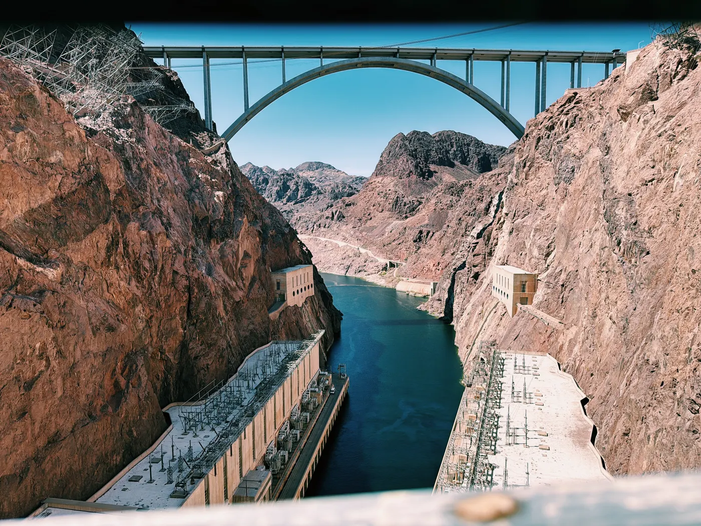 Hoover Dam and the bypass bridge over the Colorado River