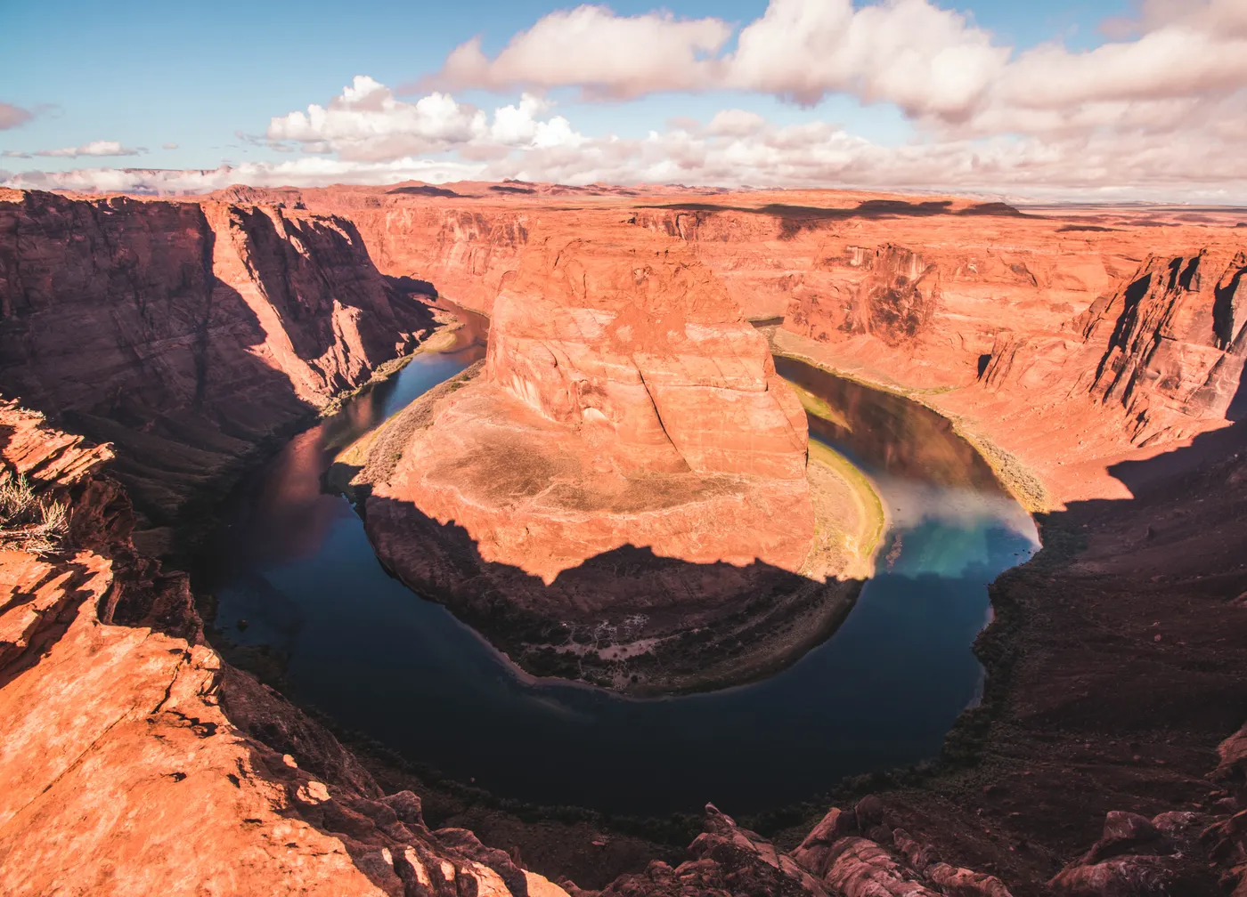 Horseshoe Bend from the overlook above the Colorado River